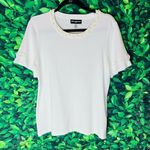 Karl Lagerfeld  Paris white classy short sleeve top size M Photo 0