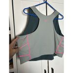 Nike Pro Women's Plus Size 2X Grey Dri-Fit Medium Support Sports Crop Top Photo 7