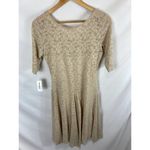 Dress Barn NWT Floral Knit Dress Tan Size 4 Photo 6