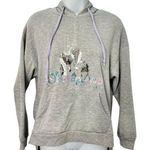 Disneyland Paris Iridescent Mirror Castle Hoodie Sweatshirt Lavender Cords Sz S Photo 0