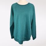 Time And Tru Green Pullover Sweatshirt Crewneck Long Sleeve Large Photo 1