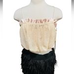 Sunday in Brooklyn Anthropologie Sequins and Ruffle Crop Top Size Small NWT Photo 1