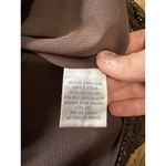 Worthington Stretch Women Size Medium Embroidered‎ Short Sleeve Office Career Brown Photo 7