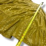 Elan  Olive Green Gold Arrows Tiered Cami Mini Dress - Medium Photo 4