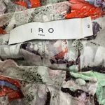 IRO  Carus Silk Blend Absract Long Sleeve Ruffle Blouse Womens Multicolor Size 40 Photo 5