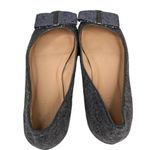 Kate Spade Gray Wool Glitter Bow Hannah Flats 7 Photo 4