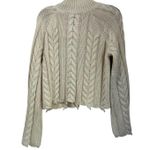 Cotton Candy LA Cable Knit Cropped Sweater Cream Neutral Size M/L Photo 1