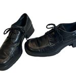 Naturalizer Vintage  Square Toe Chunky Heel Lace Up Leather Oxford, Sz 6 Photo 3