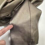 Worthington Jacket Genuine Lambskin Leather Metallic Bronze Career Office S Photo 6