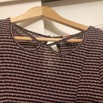 Free People Beach Striped Knit Skater Dress XS Xtra Small Purple and Black Short Photo 1