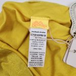 Agua Bendita  Alicia Praia Bikini Bottom in Yellow Metallic Size 2XL NWT Photo 5