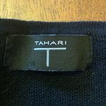 Tahari  Cardigan Large Black Knit Sweater Gold Zip Up Thick Soft Warm Classic Photo 1