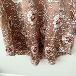 Beulah FARROW x | Mauve Pink Off White Floral Dress Collar Silky Midi | Large Photo 7