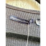 NWT Abercrombie&Fitch Long Sleeve Knit Ruffle Hem Wrap Tie Top Black Women's XS Photo 3