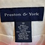 Preston & York White Linen Blazer Women’s size 10 Suit Jacket Photo 2