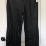 Calvin Klein Womens Pants 6P Black Leather Straight Fit Mid Rise Pocket NWT Photo 0