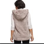 Dylan  Faux Fur Vest Sleeveless Cozy Layering Neutral‎ Tones Women's Size S Photo 1