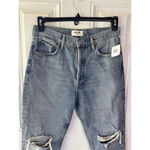 AGOLDE  NWT Womens Riley High Rise Straight Crop Distressed Jeans Size 28 Denim Photo 4