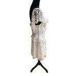 Amanda Uprichard NEW- NWT  Bailee Lace Dress White L Bridal Mini Photo 4