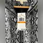 NWT MICHAEL Michael Kors Light Puffer Vest Women's S Black Snake Photo 4
