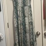 💖 NWT Buddy Love Snakeskin Print Hi Low Ruffle Dress in Teal Black Photo 5