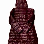 Calvin Klein Women’s Wine Quilted Hooded Parka Sz Small Photo 2