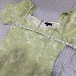 Lulus Beyond Amazing Light Green Floral Jacquard Puff Sleeve Dress Large NWT Photo 3