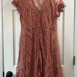 Torrid Dusty Pink All Over Paisley & Floral Lace Midi Dress - Size 1X Photo 0