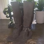 Baretraps Brown Over the Knee Brown Suede Fur Lined Wedge Boots Side Zipper 6M Photo 4