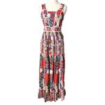 Anthropologie Square Neck Tiered Maxi Dress Floral Print Size 2 Photo 1