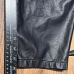 Free People Black Faux Leather Size 10 Pleated Front Trouser Pants Pockets Edgy Photo 7