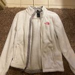 The North Face Fuzzy White Zip Up Jacket Photo 0