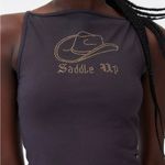 Urban Outfitters NWT Ecote Romy Saddle Up Cowboy Hat Embellished cropped Tank Top Photo 2
