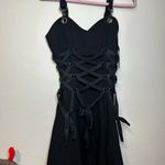 Current Mood Elegant Black Harness Mini Dress Photo 2