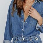 Reformation NWT Jean Shorts Cutoffs High Rise Raw Hem Embroidered Flowers 30 Photo 0