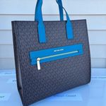 Michael Kors Kenly Tote Purse Large Bag MK Signature Photo 1