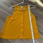 Paper Crane  Mustard Yellow Buttoned Tank Top; Small Photo 3