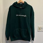 Dark Green Hoodie with Inspirational Text size medium Photo 0