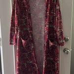 LuLaRoe  Women’s Maxi duster  Cardigan Large  long Paisley Photo 0