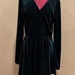 Gianni Bini NWT  Dark Green Ribbed Velvet Long Sleeve Dress - Midnight Glam Photo 0