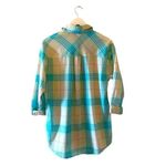 Nordstrom BP. Button-Up Shirt Oversized Pink Blue Adley Front Pockets XS Photo 6