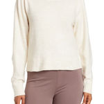 Sanctuary  Pretty Pleats Stripe Crop Sweater Women's Large Cream Long Sleeve Photo 0