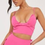 EGO  NEW Pink Crop Bow Detail Shirt Size‎ 6 Photo 0