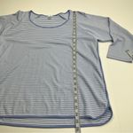 Lake Pajama Blue White Stripe Long Sleeve Pima Cotton Shirt Top Women's Size XXL Photo 3