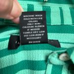 Investments  green striped blouse Photo 6
