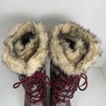 NWT Solene Womens Black Plaid Fur Trim Lace Up Mid Calf Boots US 9 Size 10 Photo 7