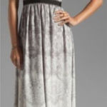 BCBGMAXAZRIA silk amber column strapless maxi dress size 0 wedding guest Photo 0