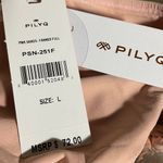 PilyQ  PQ Fanned Full Swim Bottom Crochet Detail Lined Pink Sands L NWT Photo 4