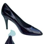 Donald Pliner Black Antique Patent Leather Shoe New Pump Flexible Sole NWT $275 Size 10 Photo 2