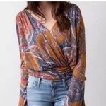 Free People Fiona bell sleeve hippy paisley boho blouse Photo 1